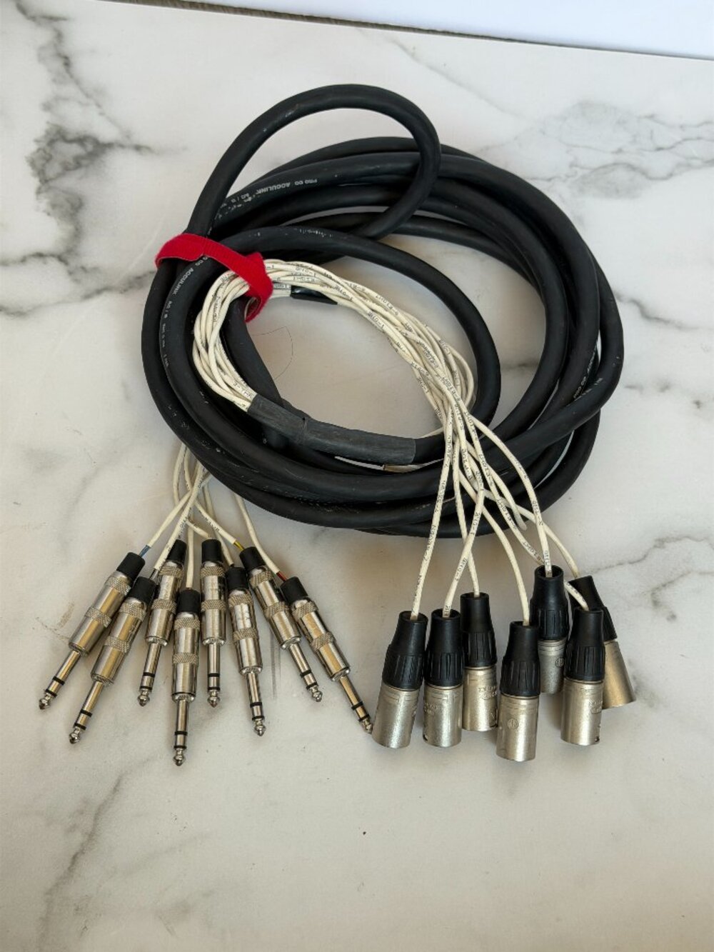 ProCo Acculink 8-channel XLR Male to 1/4-inch TRS Male Snake - 20 foot